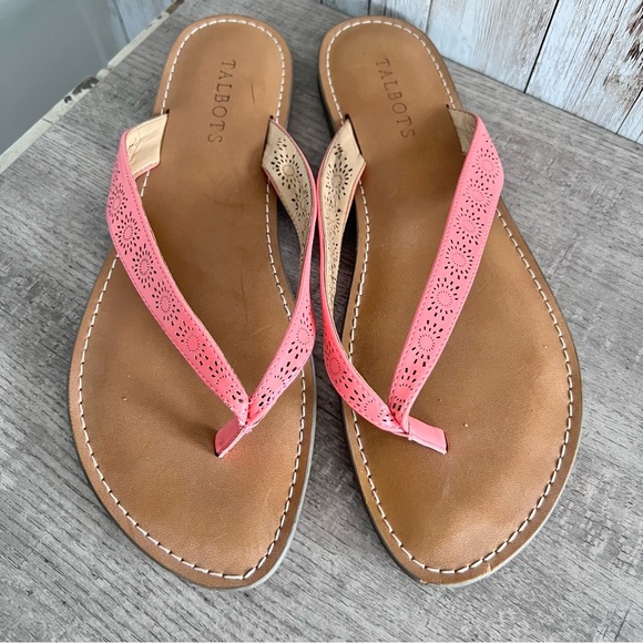 Talbots Pink Sandals Size 10 - Picture 1 of 3
